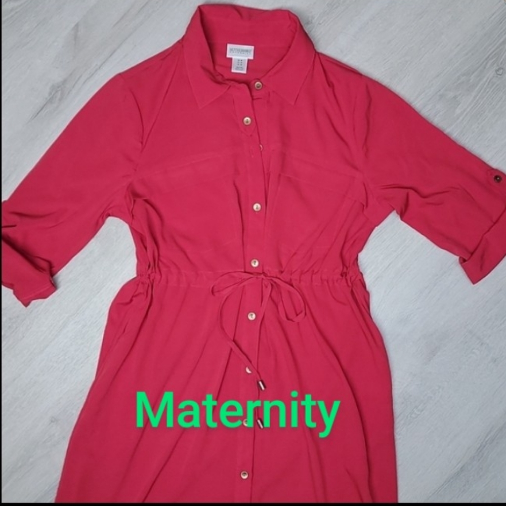 Medium Motherhood Red Maternity dress